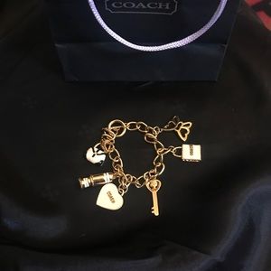 Beautiful Creme and Gold Coach Bracelet